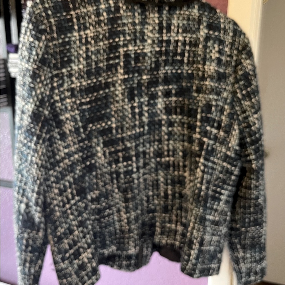 Notations Classy Black and White Tweed Blazer